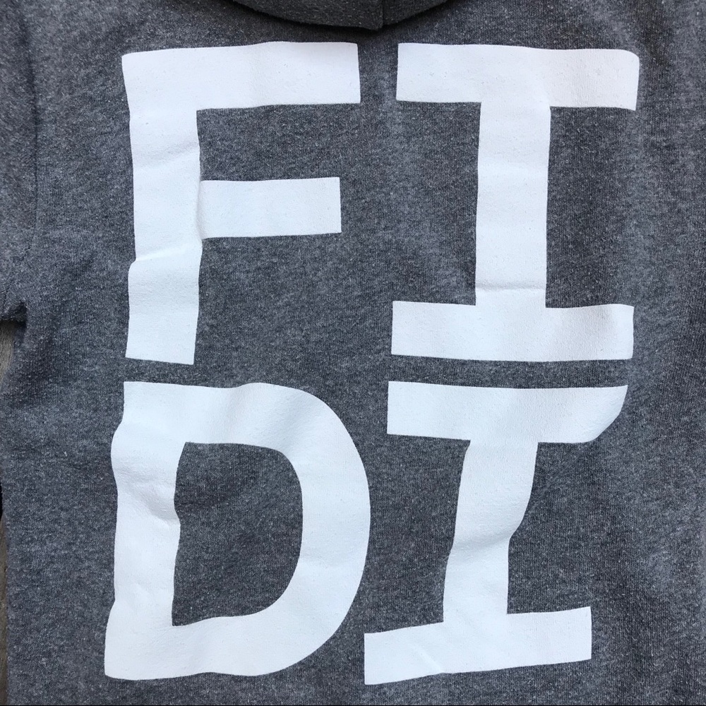 SOULCYCLE Grey & White Draw String Zip Up Hoodie - Picture 3 of 6
